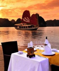 enjoy romantic dinner at halong bay in vietnam luxury vacation