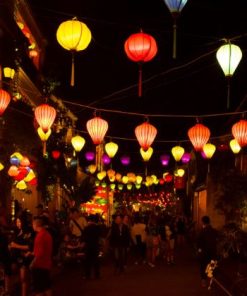 halong bay lantern at night