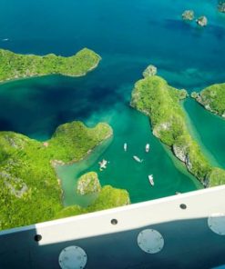 halong bay scenery from seaplane